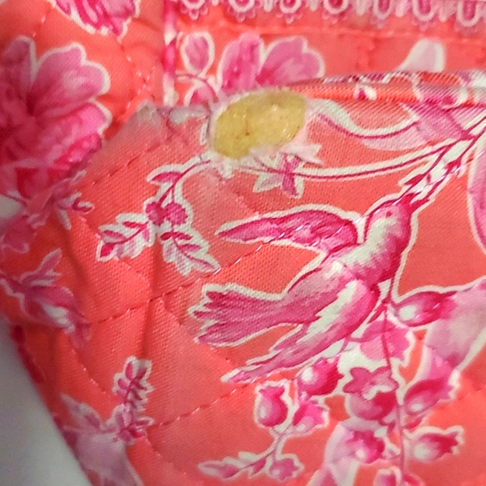 Vera Bradley pink salmon floral quilted crossbody bag - Picture 13 of 15